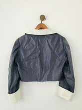 Load image into Gallery viewer, Gold Women's Bolero Blazer Jacket | UK14 | Grey