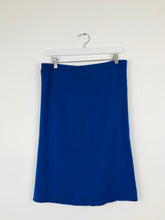 Load image into Gallery viewer, Jean Muir Womens Wool Knee-Length Pencil Skirt | M | Blue