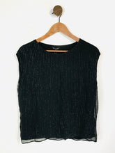 Load image into Gallery viewer, Massimo Dutti Women's Striped Sheer Tank Top NWT | XS UK6-8 | Black