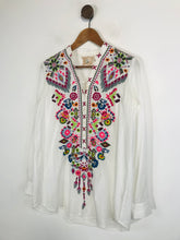 Load image into Gallery viewer, Isato Women's Floral Embroidered Blouse | XS UK6-8 | White