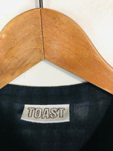 Load image into Gallery viewer, Toast Women's Wool Striped Button-Up Shirt | UK12 | Blue