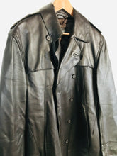 Load image into Gallery viewer, Reiss Men's Leather Double Breasted Jacket | L | Brown