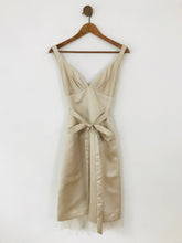 Load image into Gallery viewer, Laundry Shelli Segal Women's V-Neck A-Line Dress | 4 UK8 | Beige