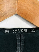 Load image into Gallery viewer, Zara Women's Leather Mesh Bomber Jacket | M UK10-12 | Black