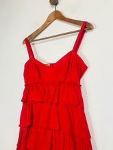 Load image into Gallery viewer, Nanette Lepore Women's Ruffle Layered Mini Dress | UK4 | Red