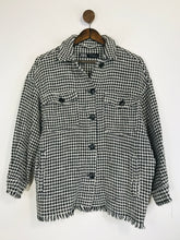 Load image into Gallery viewer, Zara Women's Check Gingham Knit Overcoat Coat | S UK8 | Multicoloured