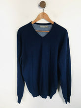 Load image into Gallery viewer, Samuel Windsor Men's Wool V-Neck Jumper | M | Blue