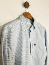 Load image into Gallery viewer, Abercrombie & Fitch Men's Cotton Striped Button-Up Shirt | M | Blue