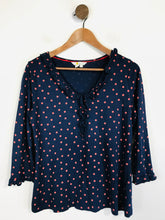 Load image into Gallery viewer, Boden Women's Polka Dot Long Sleeve T-Shirt | UK12 | Blue