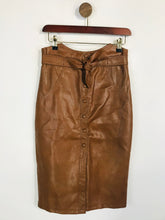 Load image into Gallery viewer, Glassworks London Women's Faux Leather High Waist Pencil Skirt | M UK10-12 | Brown