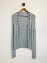 Load image into Gallery viewer, Max Mara Women's Floral Ribbed Cardigan | L UK14 | Blue