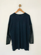 Load image into Gallery viewer, The White Company Women's Merino Oversized V Neck Jumper | UK14 | Blue