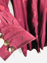 Load image into Gallery viewer, Gudrun Sjoden Women's Floral Striped Shirt Dress | S UK8 | Purple