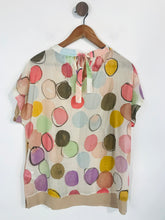 Load image into Gallery viewer, Luisa Cerano Women's Wool Polka Dot Blouse | UK16 | Beige