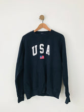 Load image into Gallery viewer, John Galt Women’s USA Sweatshirt | S UK8 | Blue