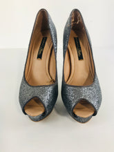 Load image into Gallery viewer, Zara Women's Glittery Heels | EU37 UK4 | Grey