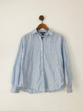 Load image into Gallery viewer, Tommy Hilfiger Women’s Button-Up Stripe Shirt | US4 UK8 | Blue