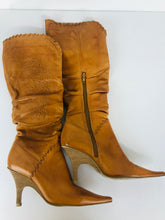 Load image into Gallery viewer, Bronx Women's Floral Heeled Boots | EU36 UK3 | Brown