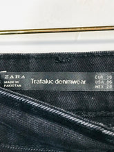 Load image into Gallery viewer, Zara Women's Fringe Straight Jeans | EU38 UK10 | Black