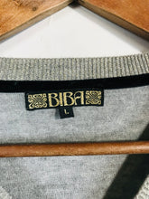 Load image into Gallery viewer, Biba Women's Colour Block Sparkly Cardigan | L UK14 | Grey