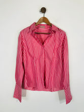 Load image into Gallery viewer, Pink Women's Cotton Striped Button-Up Shirt | UK16 | Pink