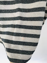 Load image into Gallery viewer, And Or John Lewis Women's Glittery Striped T-Shirt | UK14 | Multicolour