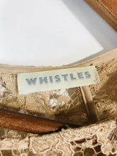 Load image into Gallery viewer, Whistles Women's Lace Short Sleeve Shift Dress | UK10 | Beige