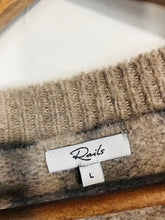 Load image into Gallery viewer, Rails Women's Leopard Print Alpaca Jumper | L UK14 | Brown