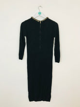 Load image into Gallery viewer, Zara Knitted Midi Body Con Dress | UK 12 | Black