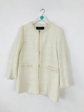 Load image into Gallery viewer, Zara Women’s Lightweight Woven Overcoat | L UK14 | Cream
