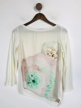 Load image into Gallery viewer, Zara Women&#39;s Floral Asymmetrical Blouse | M UK10-12 | Beige
