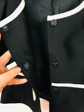 Load image into Gallery viewer, Hobbs Women’s Wool Silk Scoop Neck Bow Blazer | UK10 | Navy Blue