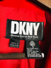 Load image into Gallery viewer, DKNY Women's Wool Smart Blazer Jacket | US8 UK12 | Red