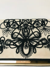 Load image into Gallery viewer, Karen Millen Women's Floral Embroidered Clutch Bag | White