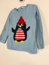 Load image into Gallery viewer, Boden Kid's Penguin Embroidered T-Shirt | 18-24 Months | Blue