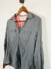 Load image into Gallery viewer, Mango Women's Cotton Check Gingham Button-Up Shirt | L UK14 | Black