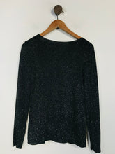 Load image into Gallery viewer, Armani Women's Long Sleeve Shimmery T-Shirt | UK8 | Black
