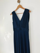 Load image into Gallery viewer, Vera Wang Women’s V-Neck Maxi Evening Dress | 6 UK10 | Navy Blue