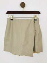 Load image into Gallery viewer, Zara Women's Faux Leather Skort Hot Short Shorts | S UK8 | Beige