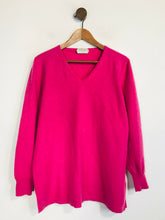 Load image into Gallery viewer, Denner Cashmere Women's Cashmere V-Neck Jumper | M UK10-12 | Pink