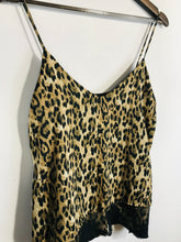 Load image into Gallery viewer, Zara Women's Leopard Print Lace Tank Top | S UK8 | Brown