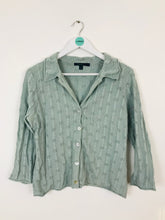 Load image into Gallery viewer, Boden Women’s Silk Knit Collared Cardigan Top | UK14 | Blue