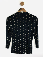 Load image into Gallery viewer, Hobbs Women's Polka Dot Long Sleeve T-Shirt | S UK8 | Blue