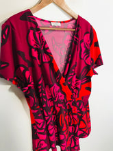 Load image into Gallery viewer, Kaliko Women's Ruched V-Neck Blouse | UK18 | Multicoloured