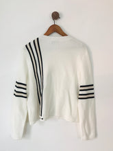 Load image into Gallery viewer, Mint Velvet Women’s Retro Stripe Boxy Knit Jumper NWT | XL UK16 | White