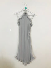Load image into Gallery viewer, Armani Collezioni Women’s Halter Neck Midi Shift Dress | UK 10 | Grey