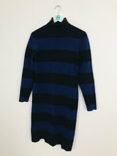 Load image into Gallery viewer, J.Crew Women’s Stripe Body Con Knit Midi Dress | M UK10-12 | Black