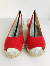 Load image into Gallery viewer, Seasalt Women's Espadrille Slingback Wedge Sandals | EU39 UK6 | Red