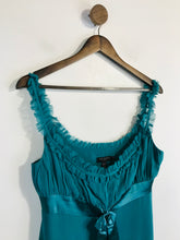 Load image into Gallery viewer, Ted Baker Women's Silk Ruched Midi Dress | 3 UK12 | Blue