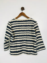 Load image into Gallery viewer, Mistral Women's Striped Collarless Blazer Jacket | UK10 | Multicolour